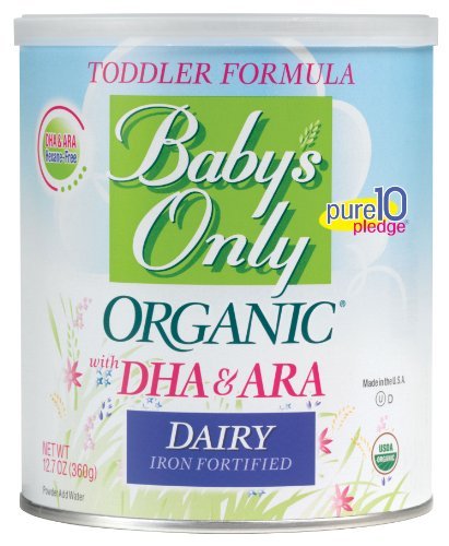 Productos lácteos sólo orgánico del bebé con DHA y ARA fórmula 12,7 onzas recién nacido, niño, niño, niños, niño, bebé