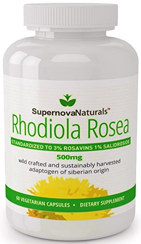 Productos naturales de supernova - siberiano Rhodiola Rosea 500mg - 60 caps vegetarianas
