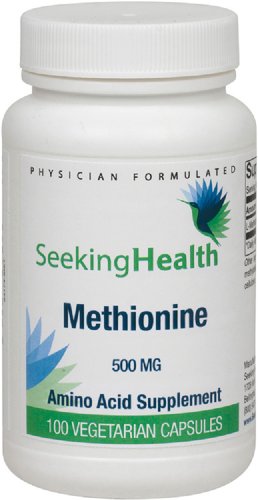 Metionina | Mejor L-metionina aminoácido nutricional suplemento 500 mg | 100 fácil de tragar cápsulas vegetarianas | Busca salud