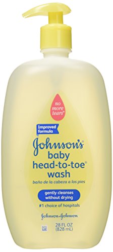 Cabeza de baño bebé de Johnson al dedo del pie bebé lavado, 56 oz