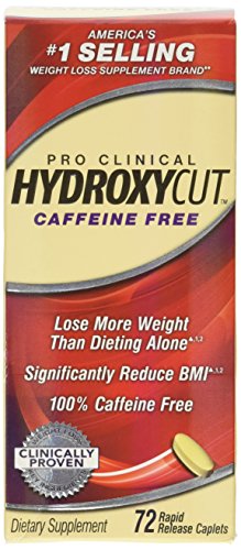 Hydroxycut Pro clínica 100% Caffeine Free 72 cápsulas de liberación rápida (paquete de 2)