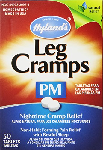 Noche tiempo pierna de Hyland's calambres tabletas PM, alivio del dolor Natural calambre con sueño reparador, cuenta 50