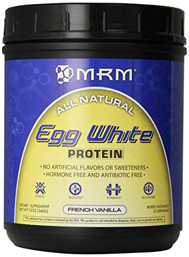 MRM toda proteína de clara de huevo Natural, vainilla francesa, 12oz,