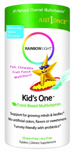 Arco iris luz MultiStars uno de los niños, Fruit Punch, comprimidos masticables, 90 comprimidos