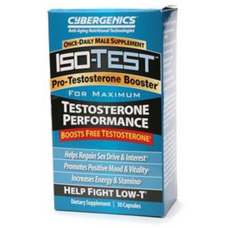 Cybergenics ISO-TEST Pro-Testerone Booster, Capsules 30 ea (Pack de 4)