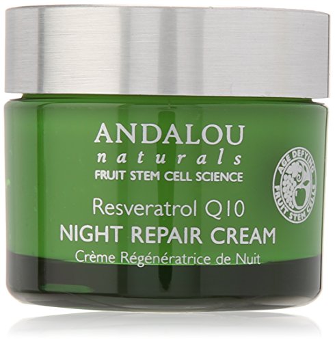 Andalou Naturals crema reparación de noche Resveratrol Q10, 1,7 onzas