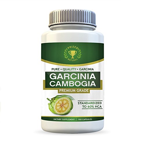 Garcinia Cambogia - apreciado Natural - 180 cápsulas - calidad Premium - 60% HCA para resultados óptimos - suplemento para bajar de peso - supresor del apetito...