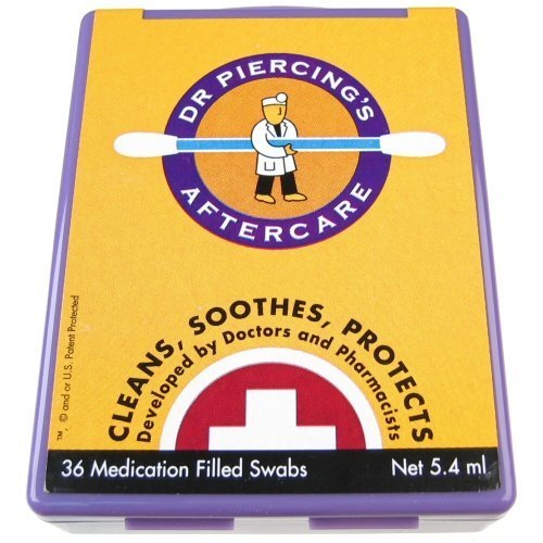 Dr. Piercing de postratamiento: 36 medicamentos llena hisopo paquete
