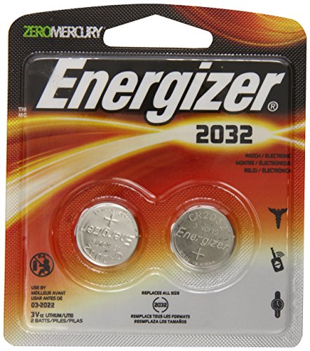 Energizer pilas de reloj/electrónico, 3 voltios, 2032, 2 baterías (litio botón celular)