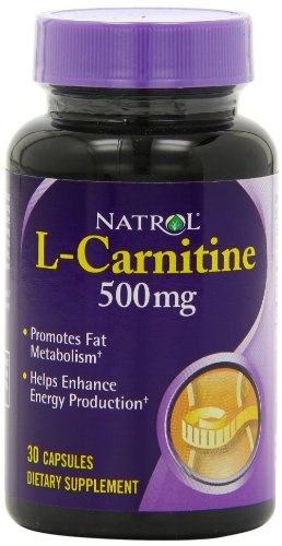 Natrol L-carnitina 500mg cápsulas, 30-cuenta