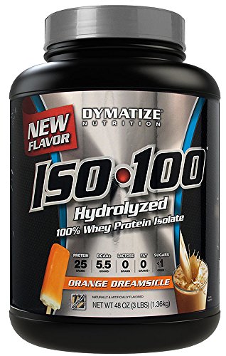 Hidrolizado de Dymatize ISO-100 aislado de proteína de suero 100% - Orange Dreamsicle 3 libras