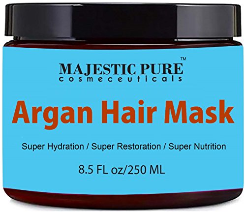 Majestuoso aceite puro de Argan mascarilla, hidratante y restaurador atención reparación máscara del pelo, 8.5 Oz