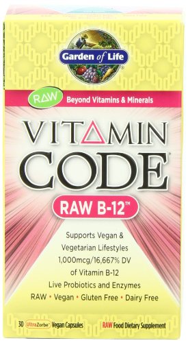 Jardín de vida vitamina código vitamina B12, 30 cápsulas