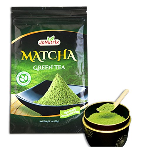 Orgánico Matcha té verde en polvo - 1 onza (30 porciones) - 100% pura Premium extracto en polvo de Uji - grado Ceremonial japonesa - vegana y cocina ambiente - uso para bebidas, hornear, Lattes y más!