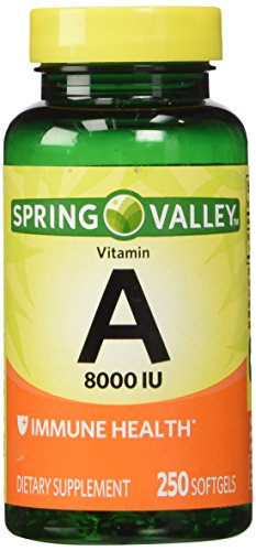 Spring Valley - vitamina A 8000 UI, 250 cápsulas