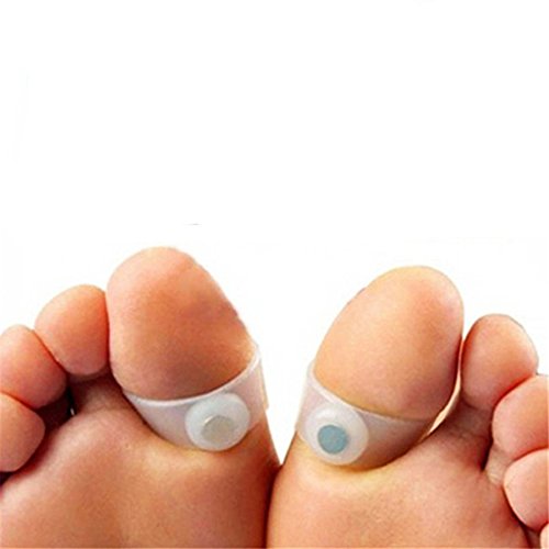 Anillo del dedo del pie del silicio pie magnético masaje guardar ajuste adelgazar salud