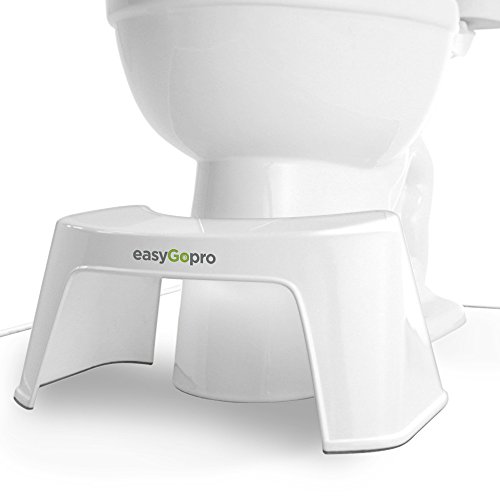 easyGopro 7,5" taburete de tocador más ergonómico para mejor deposiciones gastroenterólogo recomienda para todas las edades - un tamaño cabe todos los baños - blanco