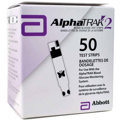 Tiras de prueba de glucosa de sangre 2 de Abbott AlphaTRAK