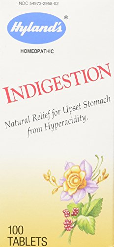 Idigestion alivio tabletas de Hyland, alivio Natural homeopático para el malestar estomacal de hiperacidez, cuenta 100