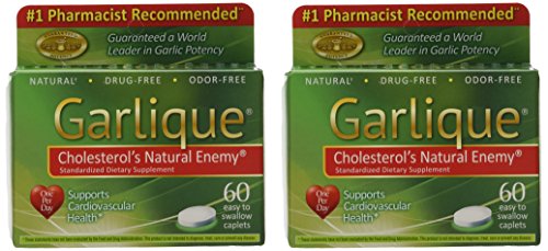 Cápsulas de suplemento dietético Garlique, paquetes de 60-Count (paquete de 2)