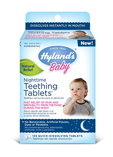 Irritabilidad alivio, 135 cuenta, dolor de dentición Natural de bebé y bebé dentición noche tabletas de Hyland's