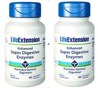 Extensión de la vida mejorada Super digestivo enzimas 2-pack (2 x 60 cápsulas vegetarianas)
