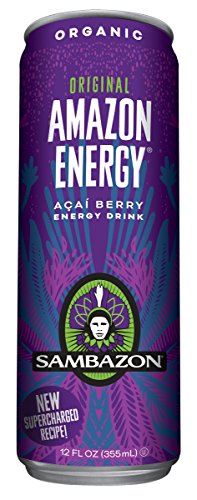 Bebida de la energía de Sambazon Amazon, Acai Berry, 12 onzas (paquete de 24)