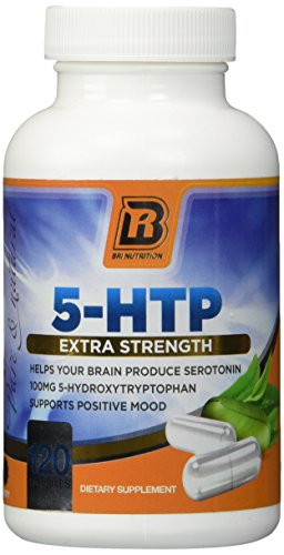 BRI nutrición 5-HTP - 120 cuenta 100mg de 5 HTP Veggie cápsulas - ayuda a mejorar el general estado de ánimo, relajación, sueño y aumenta el Control del apetito