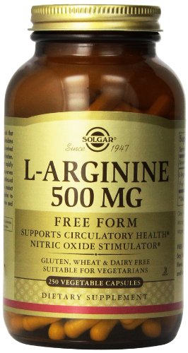 Cápsulas vegetales Solgar L-arginina, 500 mg, 250 cuenta
