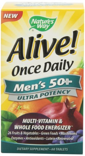 De la naturaleza camino vivo una vez 50 + Multi Ultra potencia diaria hombres, tabletas, 60-Conde