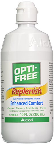 Opti-Free reponer solución multiusos desinfectante, 10 onzas, cuenta 2