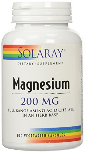 Solaray magnesio, suplemento de la AAC, 200 mg, 100 cuenta