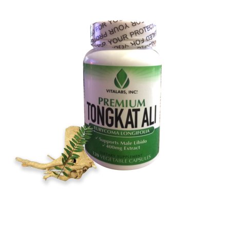Tongkat Ali Extract - superiores naturales de testosterona Booster, 400 mg Potente - píldoras masculinas del realce natural de soporte baja T, la libido, la masa muscular magra, el bienestar general - Afrodisíaco de rescate, 60 VCaps