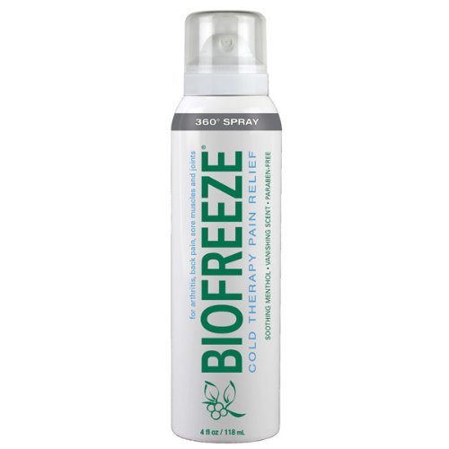 Biofreeze 360 analgésicas Gel Spray, 4 onzas (paquete de 2)