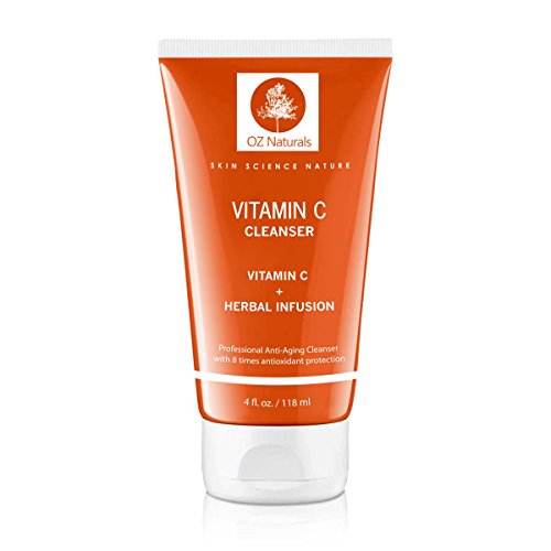 Limpiador Facial de OZ Naturals contiene vitamina C potente - este lavado de cara Natural es el mejor Anti envejecimiento Limpiador Facial en el mercado - limpia profundamente los poros naturalmente para un brillo sano y radiante!