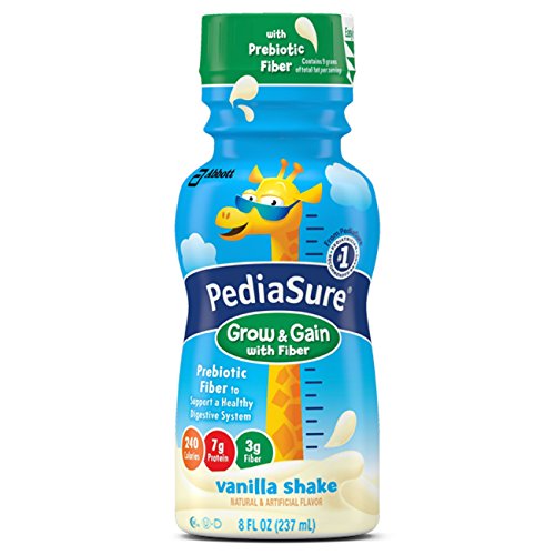 Bebida de nutrición de PediaSure con fibra, vainilla, 8 onzas (paquete de 24) (embalaje puede variar)