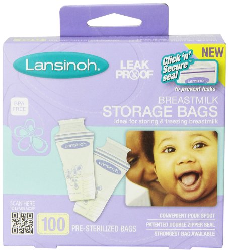 Bolsas de almacenamiento leche materna Lansinoh, cuenta 100