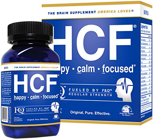 Calma feliz HCF centrado cerebro suplemento - aminoácidos, vitaminas y minerales para la memoria, atención, atención, estado de ánimo, concentración, sueño, pérdida de peso, energía, confianza y equilibrio hormonal