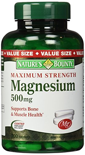 Las naturalezas Bounty magnesio tabletas, 500mg, cuenta 200