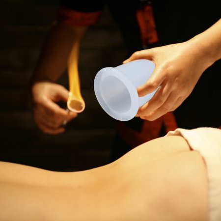 Transparente a estrenar 1 Set - 4 PC Health Care Anti Celulitis Cuerpo de silicona vacío del masaje del cuello Ojo masaje de es