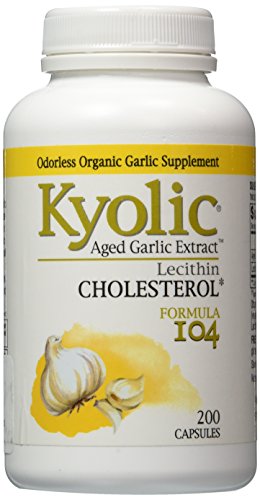 104 el ajo envejecido de Kyolic Formula Extracto de Lecitina colesterol (200 cápsulas)
