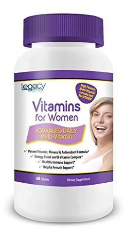 Mejor vitaminas para mujeres por Nutra Legacy * avanzada multivitamina con antioxidantes apoyo inmune, energía Natural sin cafeína, vitaminas del complejo B y la mujer apoyan a las necesidades de una mujer