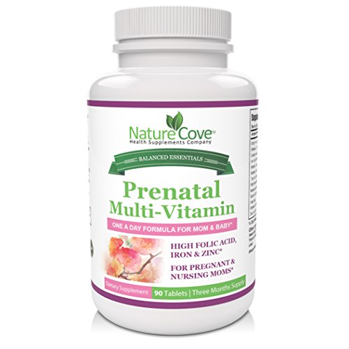 Vitaminas prenatales por NatureCove - uno un día - cuenta 90 - Premium Blend de los mejores minerales y vitaminas para las mamás de hoy - fórmula perfectamente equilibrada para las madres embarazadas y lactantes