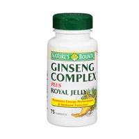 Buena ' n Natural naturalezas Bounty Ginseng complejo además de jalea real, 75 caps (paquete de 3)