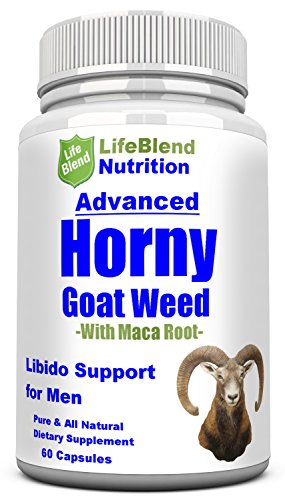 Avanzado mejora masculina y testosterona con Horny Goat Weed extracto y la raíz de Maca para mayor resistencia, tamaño y energía - 1000mg Epimedium &amp; Icariins 10mg por porción - 60 cápsulas