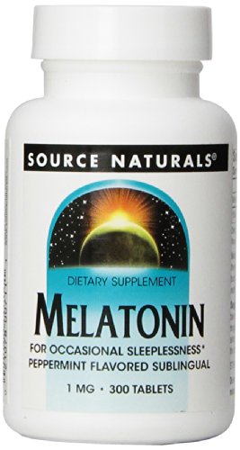 Source Naturals melatonina 1mg, menta, 300 comprimidos