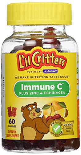 L'il Critters Gummy inmune C más el Zinc y la equinácea, 60 cuenta (paquete de 4)