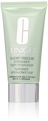 Clinique Super rescate antioxidante humectante de noche para Unisex, combinación aceitosa engrasadas, 1,7 onzas
