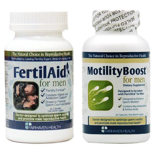 FertilAid para los hombres y MotilityBoost - suministro de 1 mes