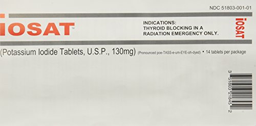 IOSAT 130 mg de tabletas de yoduro de potasio, cuenta 5